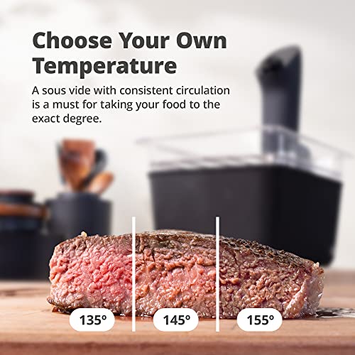 Greater Goods Kitchen Sous Vide - A Powerful Precision Cooking Machine At 1100 Watts; Ultra Quiet Immersion Circulator With A Brushless Motor (Onyx Black) #TOP3