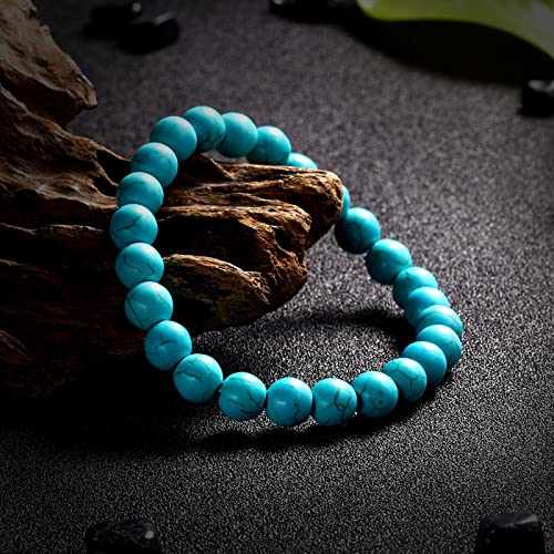 Corde élastique volcan charme bracelet en perles colorées de roche naturelle