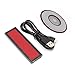 Red LED Name Tag, 44x11 Pixels Rechargeable LED Business Card Screen with USB Programming Digital Sign Display for Restaurant Shop Exhibition Nightclub Hotel