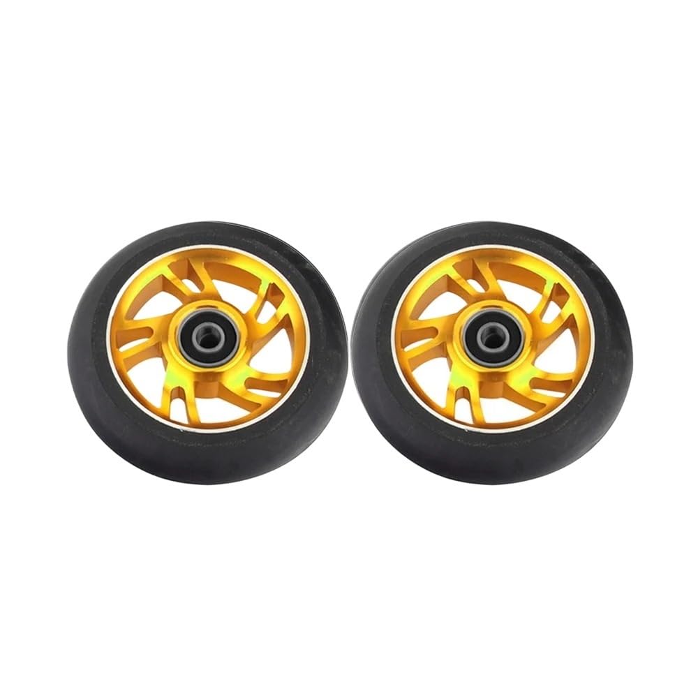 Lichtgevende step-wielen, 2 stuks, 100 mm, reservewielen voor stuntstep, wielen met ABEC kogellagers, scooterwielen voor allerlei scooters, blauw, 100 mm