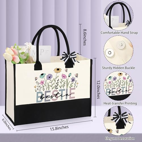 Best Friend Bestie Birthday Gifts for Women, Friendship Gifts for Best Friend Woman, Christmas Mothers Day Valentines Bestie Ideas Presents Basket Set of 62