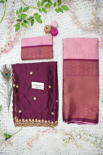 Image of Fabcartz South Indian Half and Half Saree For Women