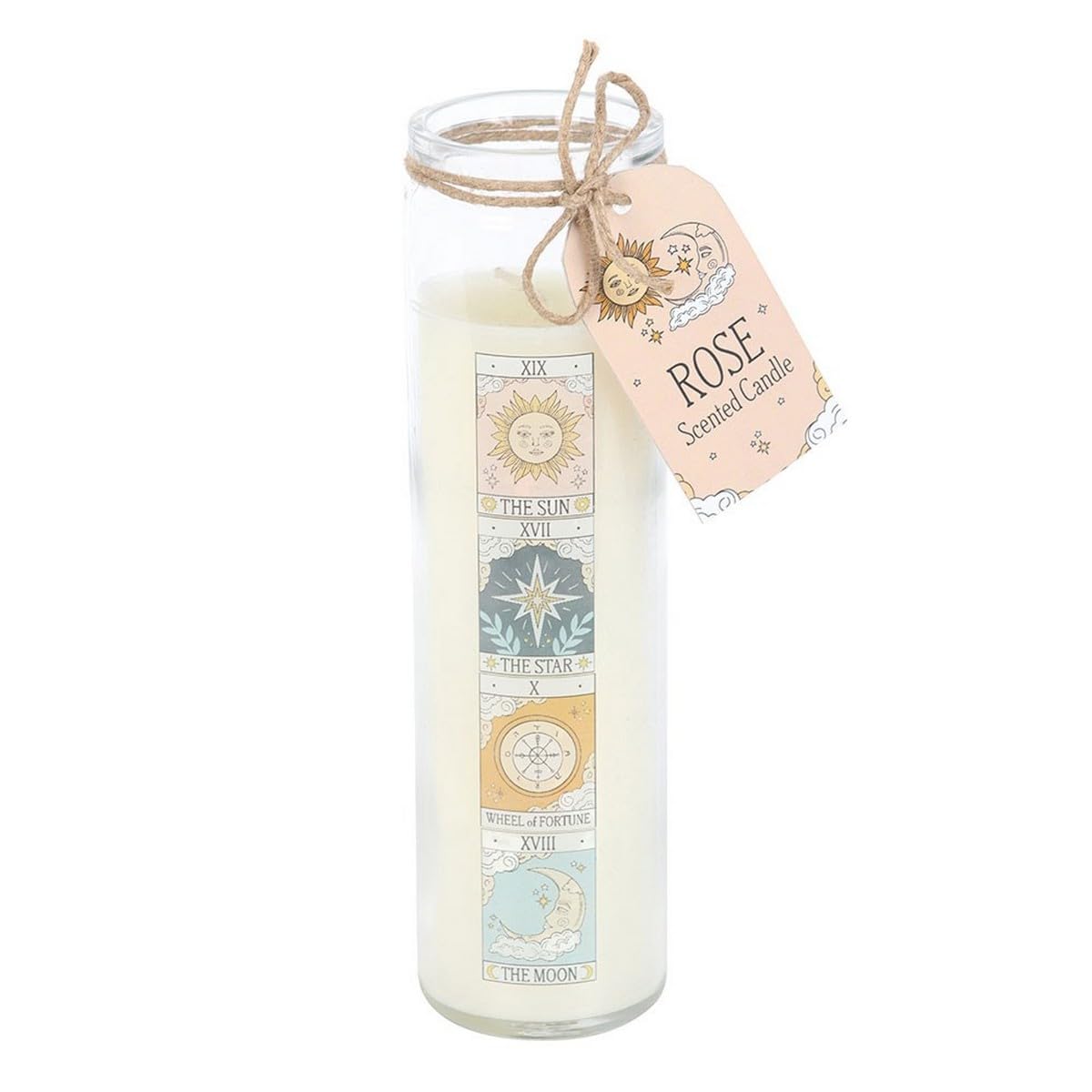 Blue Pirate Vintage Tarot Rose Tube Candle