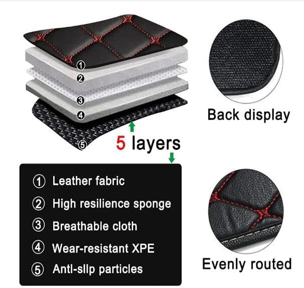 Custom Making Trunk Mats Cargo Mats for 95% Sedan SUV All Weather Protection Leather Liners Trunk Mat Cargo Liners (3), N-G58SW1G