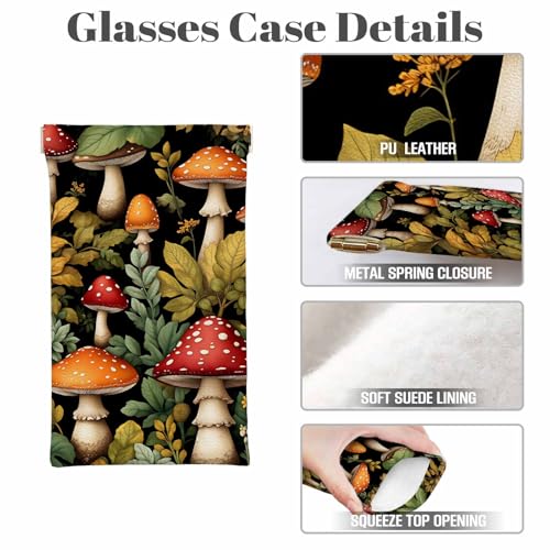 Image of Dragonfly Glasses Case Lightweight Glasses Cases PU Sunglass Organizer Eyeglasses Case Glasses Cases For Men Women