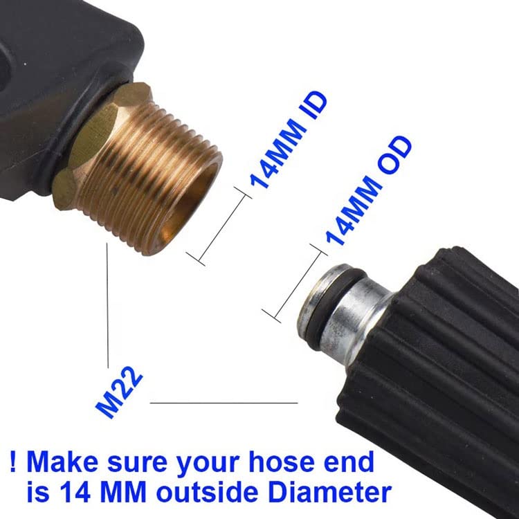 Image of High Pressure Washer Gun for Electric Car Wash Machine Cleaning High Adjustable Jet Water Adjustable Nosel Flow Spary Washers Gun (Color- Black, Material -Plastic)