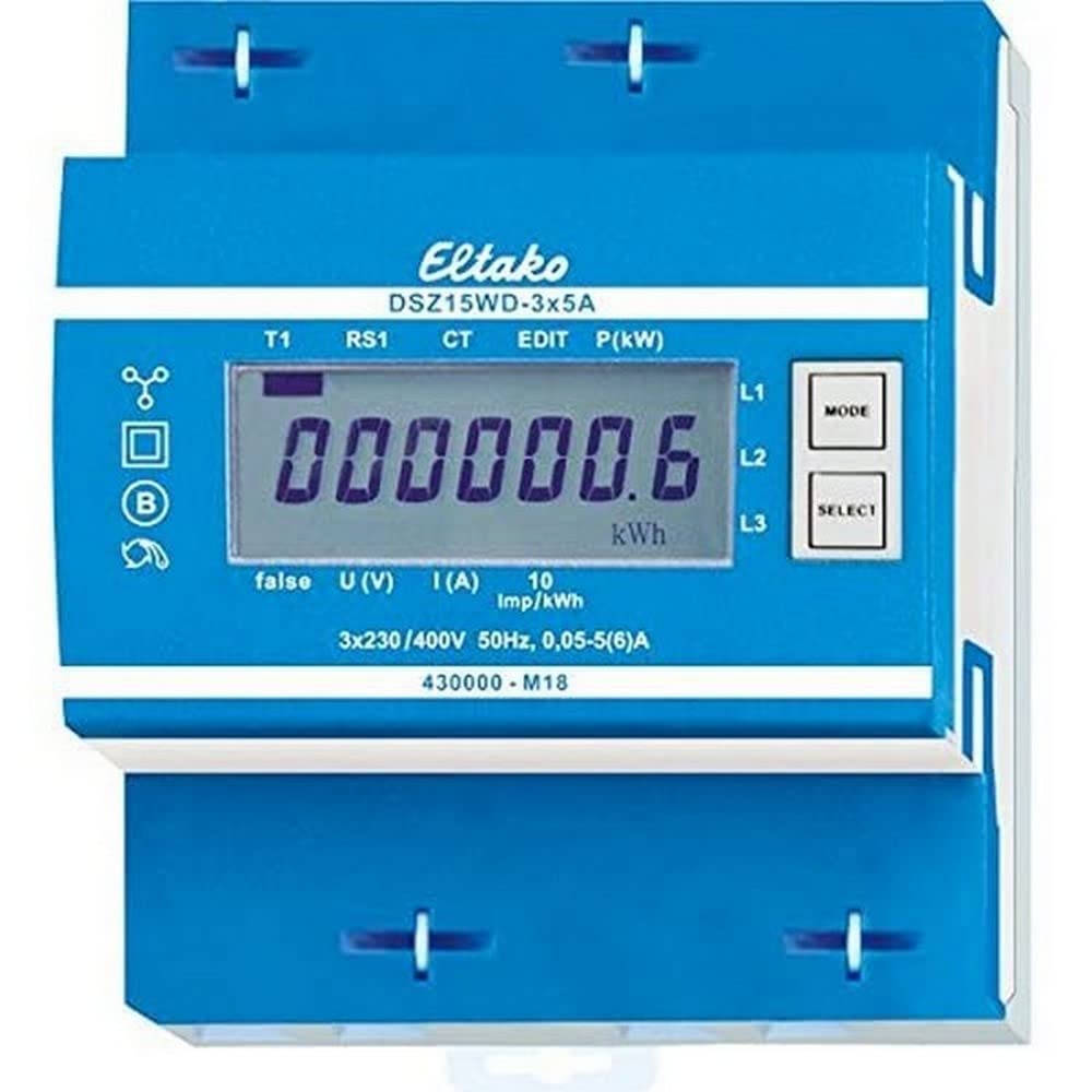 Compteur d'énergie triphasé MID Eltako 400V contrôle précis 3x5A