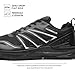 HOBIBEAR Mens Running Shoes Trail Wide Toe Box Walking Breathable Non-Slip Sneakers Lightweight Cross Training Hiking Outdoor Casual Runner All Black