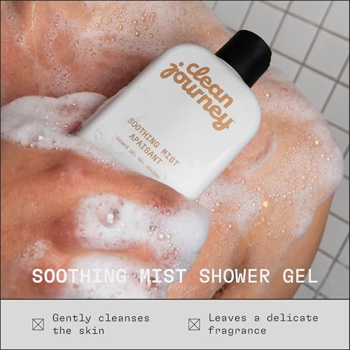 Image of cleanjourney Body Wash, EWG Verified Shower Gel with Niacinamide and Glycerin, Clean Ingredients, Vegan, Soothing Mist, Golden Vanilla, 12 Fl Oz