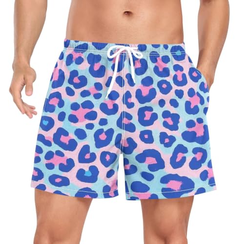 Pantalones cortos de entrenamiento transpirables con secado rápido y estilo leopardo