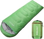 Sac de couchage, 3-4 Saisons Temps froid chaud sac de couchage léger, portable, imperméable avec sac de compression pour adultes & pour enfant - Intérieur & En plein air: Camping, Sac à dos, Randonnée