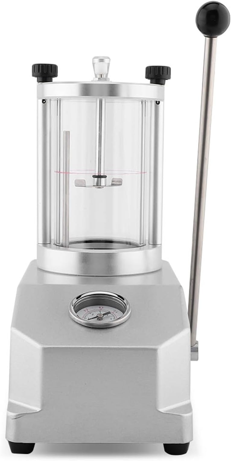 Watch Water Tester Tool Professional High Precision Watch Pressure Test Machine for 6 ATM Testing Transparent Cylinder Dual Watch Testing Metal Construction