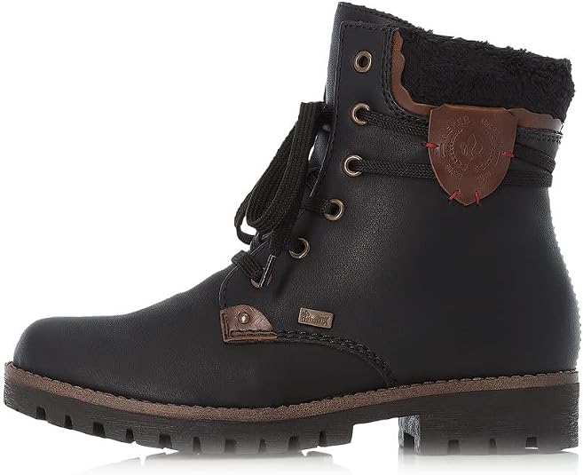 Bottines Rieker Femme Y4731 - Lacets, Imperméables, Talon 4 Cm, Confort Anti-stress