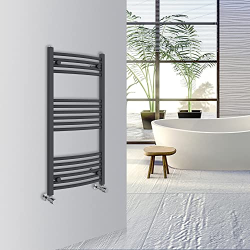Warmehaus Curved Bathroom Heated Towel Rail Warmer...