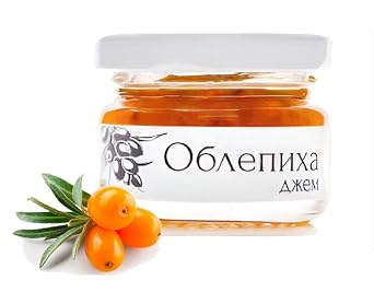 Russian Forest Sea Buckthorn Jam Natural and Healthy Dessert 25g / 0.88oz