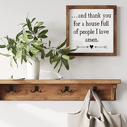 Rustic Wood Wall Sign, Thank You For A House Full Of People I Love Wooden Decorative Sign For Home, Living Room, Farmhouse Thank You Wall Decor Wall Art Plaque #TOP1