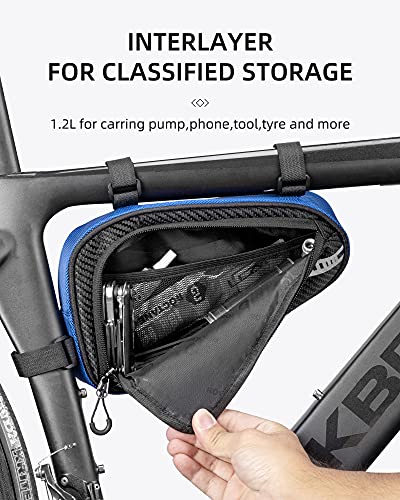 Image of ROCKBROS Bike Frame Bag Triangle Storage Bag Bike Accessories Pouch Cycling Pack for MTB Road Bicycle