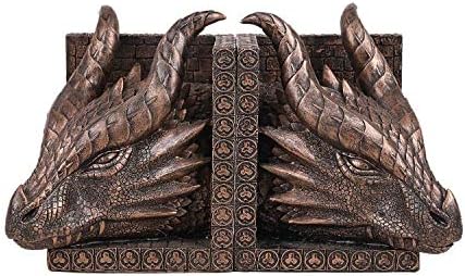 Pacific Giftware Fantasy Dragon Head Renaissance Medieval Decorative Resin Bookends