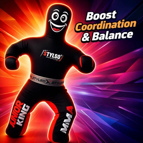 Un-Filled Wrestling Dummy for Kids – Youth Grappling Dummies BJJ, MMA, Jiu Jitsu & Judo Training Partner – Durable Martial Arts Practice Buddy – (Black, 3ft / 36 Inches) by Stylso - Image 8