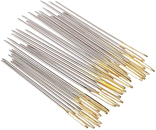 60 Pieces/Piece Embroidery Fabric Cross-Stitch Needle, Large Eye Tail Size 24 24 26