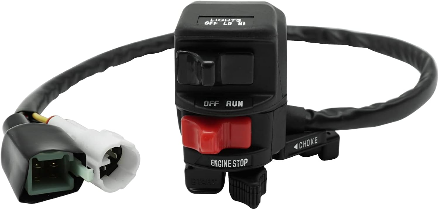 Control Switch Button Start Kill Stop Headlight for Bayou 220 KLF220 Bayou 185 KLF185 1988-1995, OEM# 46091-1450