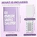 Money Saving Binder, A6 Waterproof PU 100 Envelopes Money Saving Challenge with Day Record Card Reusable Challenge Book with Elastic Fix Strap for Cash| Book for Cash
