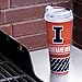 Rico Industries NCAA Illinois Fighting Illini Standard 24oz Personalized Tumbler W/Hinged Lid - Team Colored Travel Tumbler - Keeps Drinks Cold or Hot