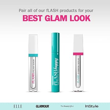 fLASH Eyebrow Serum for Bolder, Fuller, Thicker-looking Brows in 4-6 Weeks - USA Made, Conditions Brows, Safe for Sensitive Skin, Cruelty-free, Vegan, 3 Month Supply - 3mL (0.1 Fl Oz)