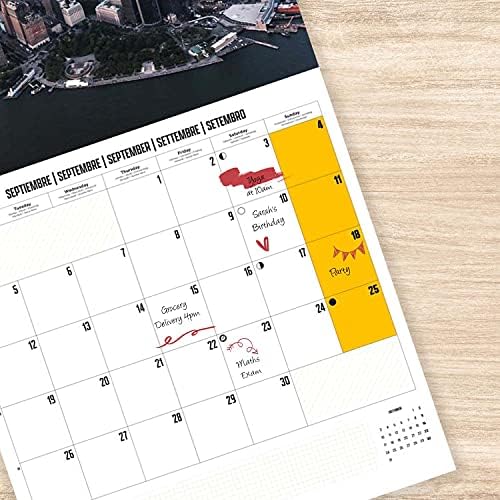 Official New York 2022 Wall Calendar, 2022 Calendar, 12" x 12" Square Wall Calendar 2022, Family Calendar 2022, Travel Calendar 2022, Manhattan Calendar