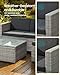 SONGMICS Garden Furniture Set, PE Rattan Patio Furniture Set, Outdoor Corner Sofa Couch, Handwoven Rattan Patio Conversation Set, with Cushions and Glass Table, Grey GGF005G55