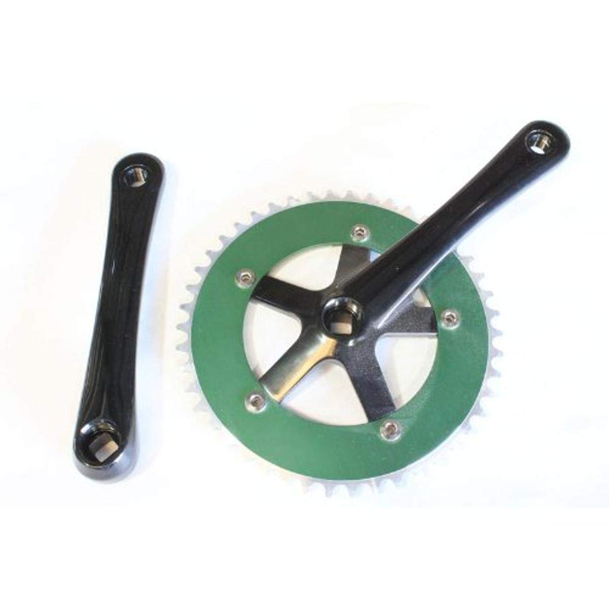 Big Roc57CC8106AGNBK Cotterless Crank Sets, 46T x 170mm x 130mm, Green and Black