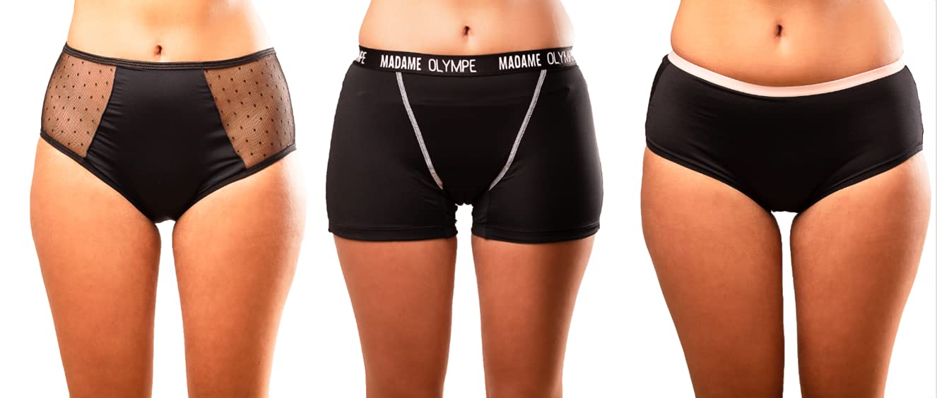 Buy Madame Olympe PACK TRIO Cotton Lining Brief Period Underwear MEDIUM/HEAVY/VERY HEAVY