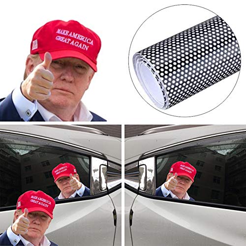 Pleasay Trump Car Window Stickers Donald Trump Car Sticker Waterproof PVC Auto Window Decal, Easy Removal Leaves No Residue, Reflective Funny Stickers Vehicles Accessories 12x10inch - Thumbnail 2