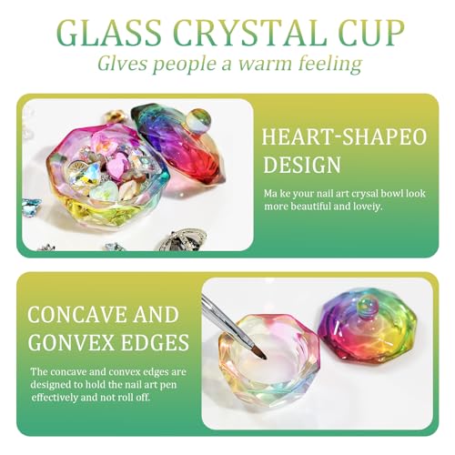 Cuenco de cristal acrílico para uñas Nails Art miniatura 3