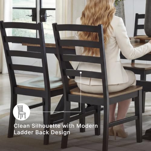 Image of Signature Design by Ashley - Berringer Upholstered Dining Side Chair, Rustic Brown