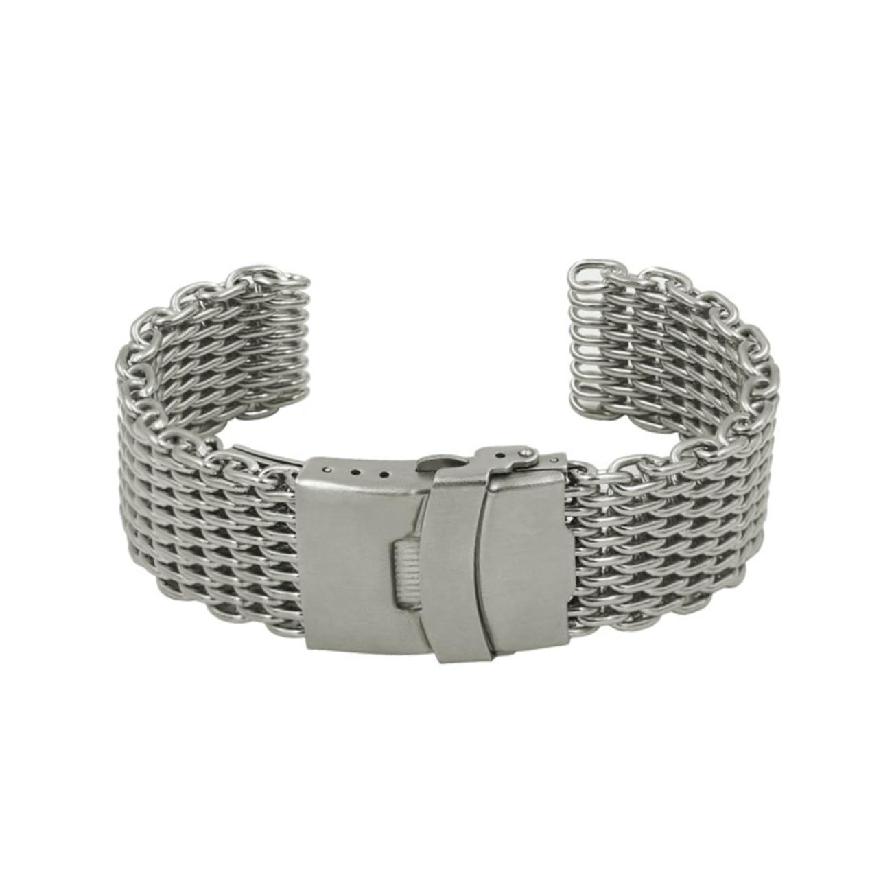 COLLBATH Lot De 2 Bracelets De Montre Élégants En Maille De Requin 20 Mm En Acier Inoxydable Confortables Pour Une Utilisation Quotidienne Et Nocturne