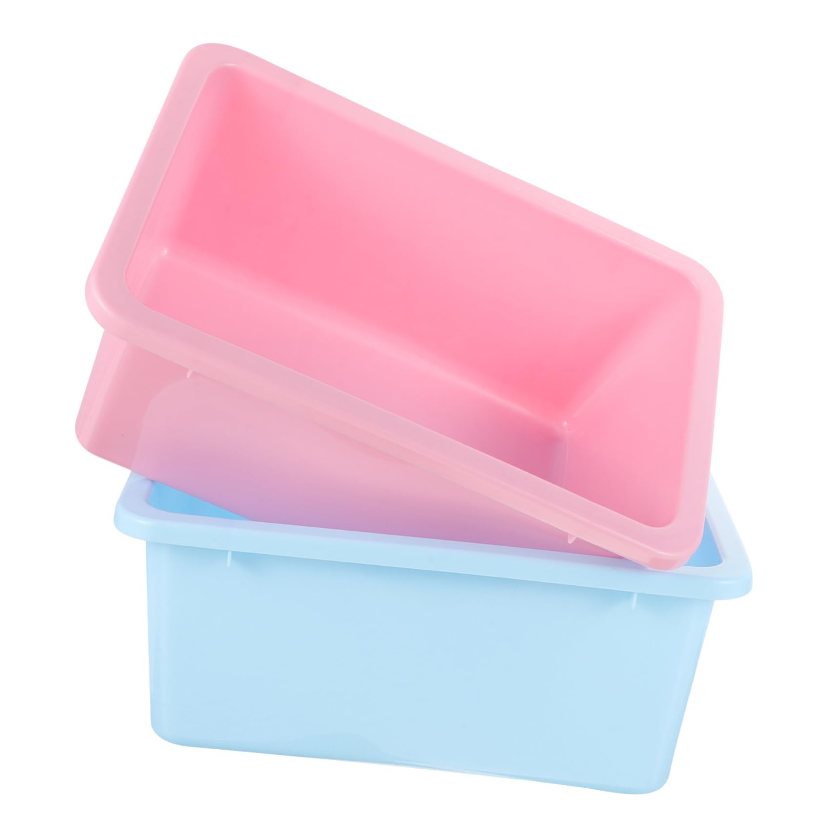 Bac de rangement en plastique rectangulaire avec finition soignée et lisse