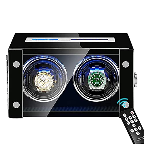 Caja para relojes automáticos con pantalla táctil LCD, luces LED y control remoto