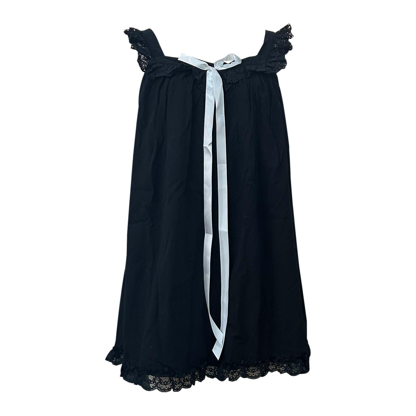 Neues Sommerkleid for Damen Mit Rückenfreier Schleife Und Spitzenbesatz, Lockeres Babykleid