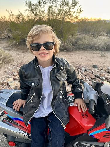 Volunboy Boys Leather Jacket Kids Fall Motorcycle Faux Pu Coats Spring Outerwear2