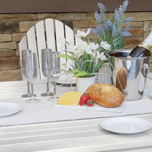 Image of highwood AD-CNA44-WHE Hamilton 5 Piece Square Counter Height Dining Set, White