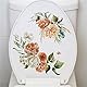 Cachpib WC Aufkleber WC Blumen Blätter Aufkleber WC Sitz Aufkleber Badezimmer Wandaufkleber WC-Deckelaufkleber Aufkleber Toilettendeckel für Badezimmer Dekorationen (20 x 30 cm), MT23023