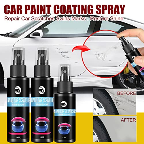 Spray Reparo de ArranhõEs de Carro, Spray de Reparo Nano Repara ArranhõEs Finos Rapidamente, Polidor