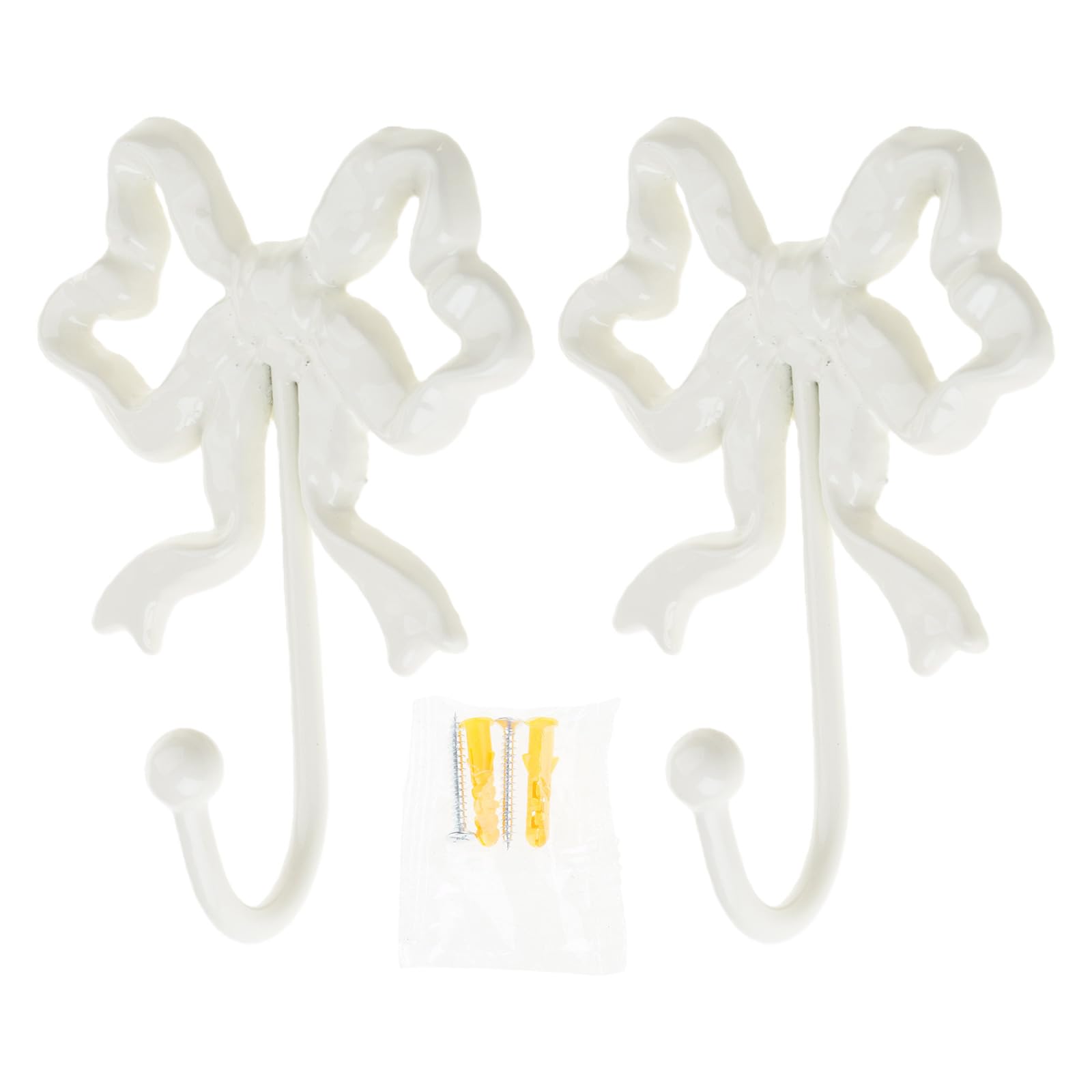 Our Fave White Of 2 Heavy Duty Iron Bows Shaped Hooks For Secure Hanging Coats Keys In Entryway Entryway Hook