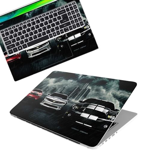 Image of Galaxsia Cars in Rain Full Body Vinyl Laptop Skin /Sticker /Cover Upto 15.6 Inches Laptops Laminated-Removable-HD Quality Compatible for Hp-Dell-Sony-Lenovo-Asus etc.(15x10 Inches)