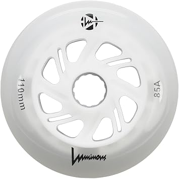Luminous LED Outdoor Inline Wheels 110mm 85a 3 Pack White
