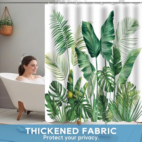 Chingde Duschvorhang, Shower Curtains 180x180, Schnell Trocknen, Wasserdicht, Schimmeldicht, Maschinenwaschbar, Polyester, mit Ösen und 12 Ringe, für Duschkammer, Badezimmer (D)