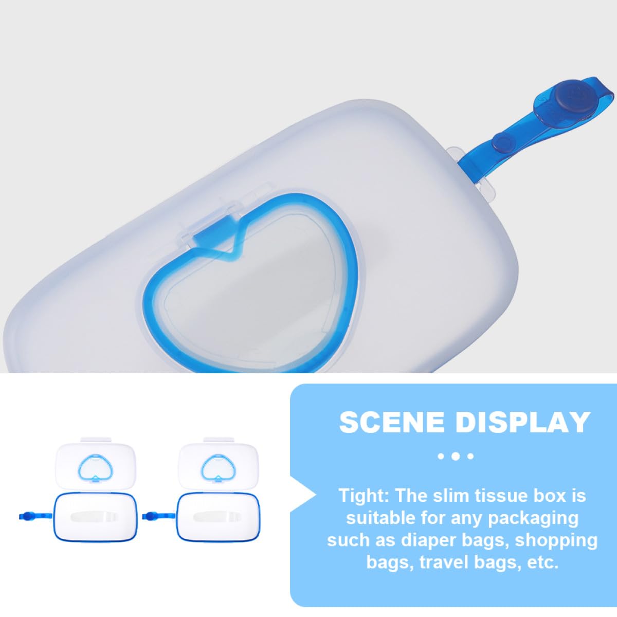 Caja Porta Toallitas para Ñiño Portátil 2 Unidades Material PP Ecológico Ligera y Práctica para Exteriores Compatible para Colgar en Cochecito o Bolsa Adecuado para Viajes y