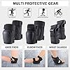 Adult Knee Pads Elbow Pads Wrist Guards for Adult Kids 6 in 1 Protective Gear Set for Skateboarding Biking Roller Skating Cycling Outdoor Sports Black L #1