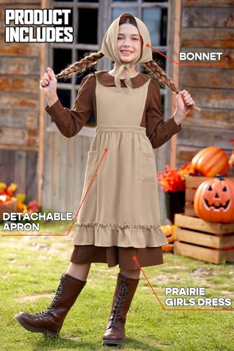 Vestido colonial para niñas 3 piezas 6-14 años miniatura 4